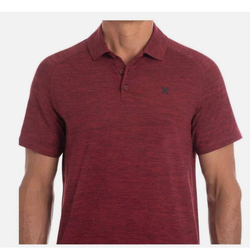 Hurley Mens Ultra Soft Moisture Wicking Performance Polo Shirt (RED, M )